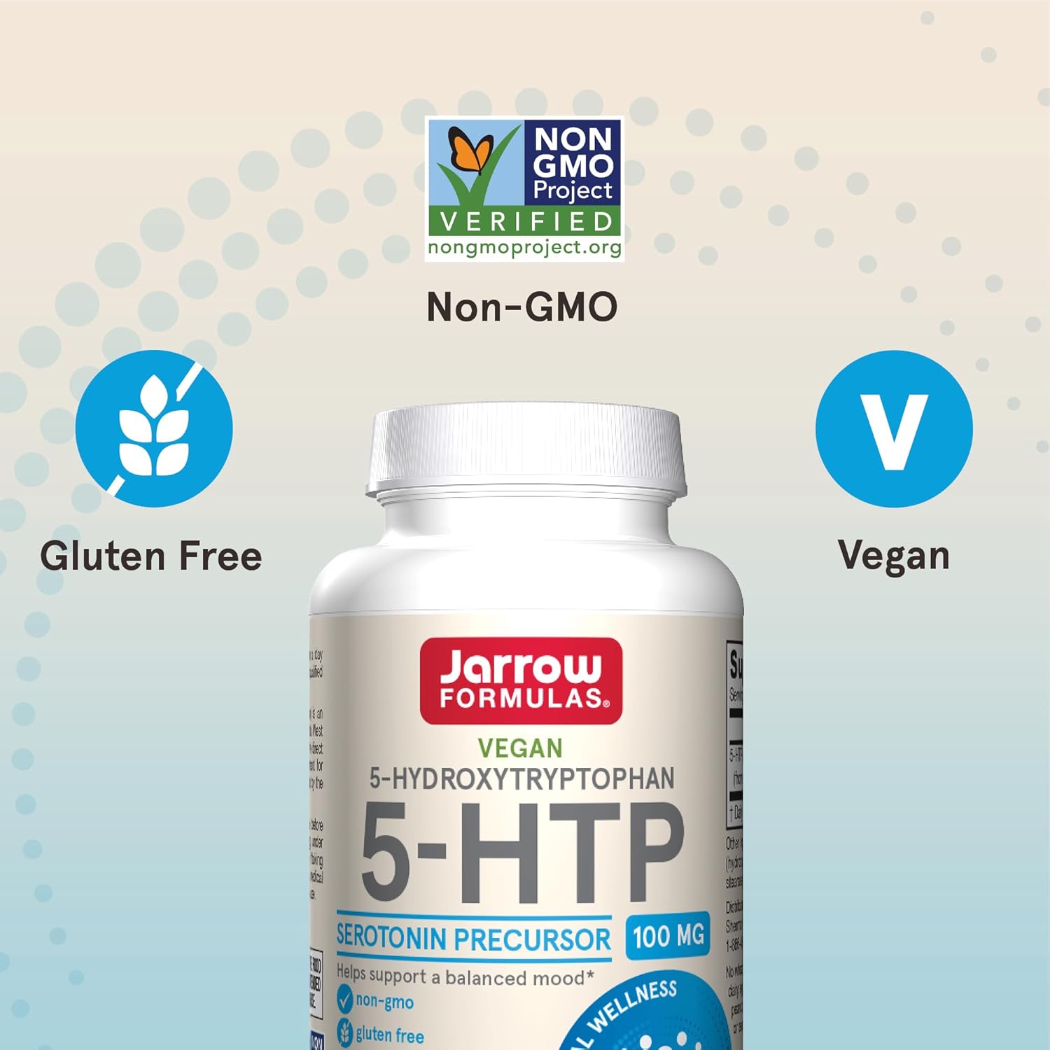 Jarrow Formulas 5-HTP 100mg Veggie Capsules - 60 Count