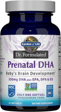 Garden of Life Dr. Formulated Prenatal DHA mit Omega-3 – 30 Weichkapseln