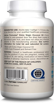 Barcode Image: Jarrow Formulas coconut oil 1000mg softgels barcode 120 count