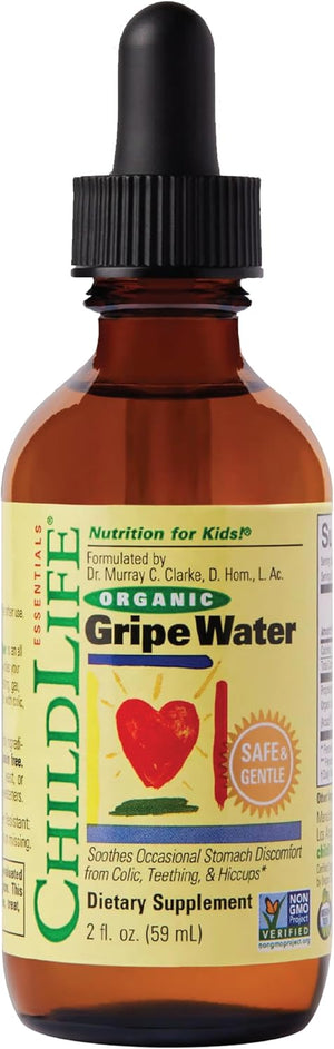 ChildLife Essentials Organic Gripe Water baby liquid supplement bottle 59ml