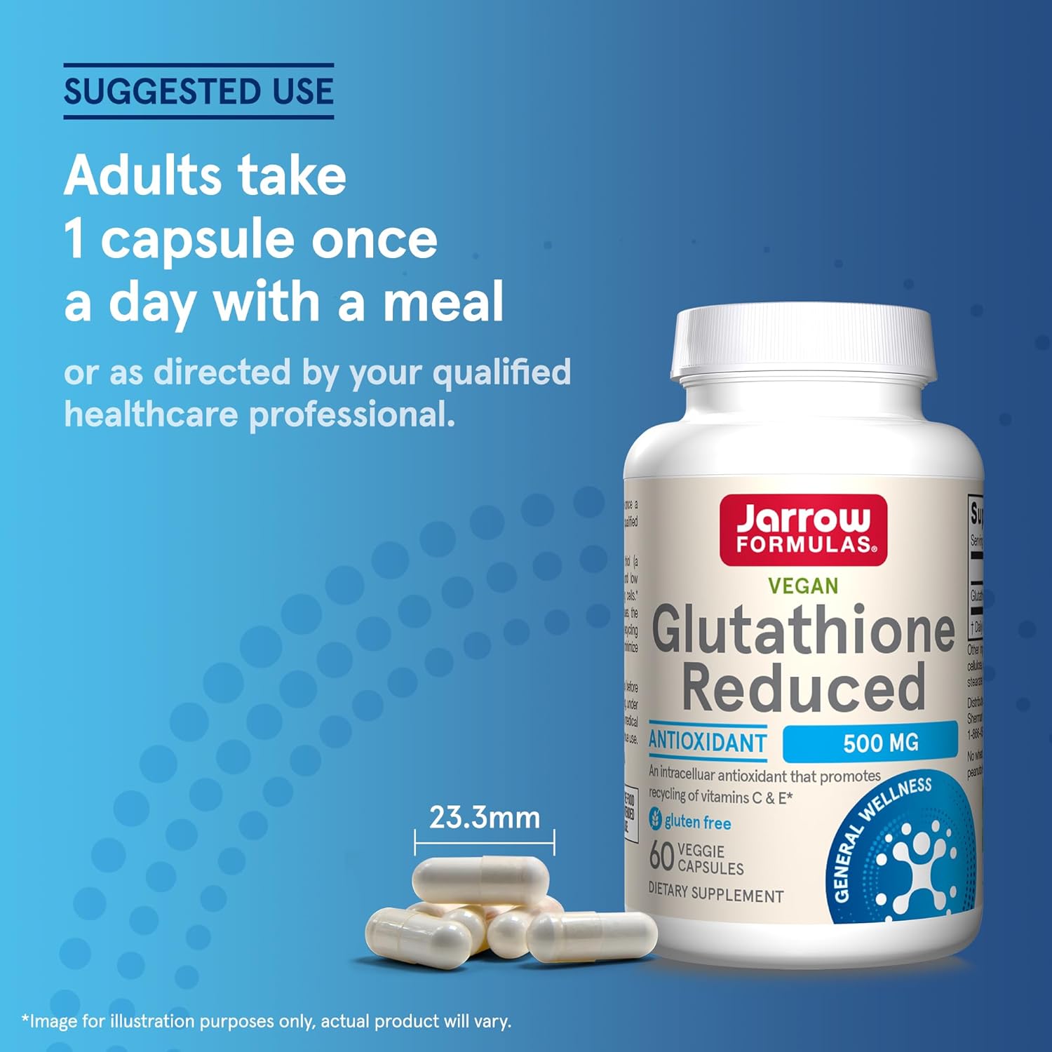Jarrow Formulas Glutathione Reduced - 500mg  60-150 Veggie Capsules