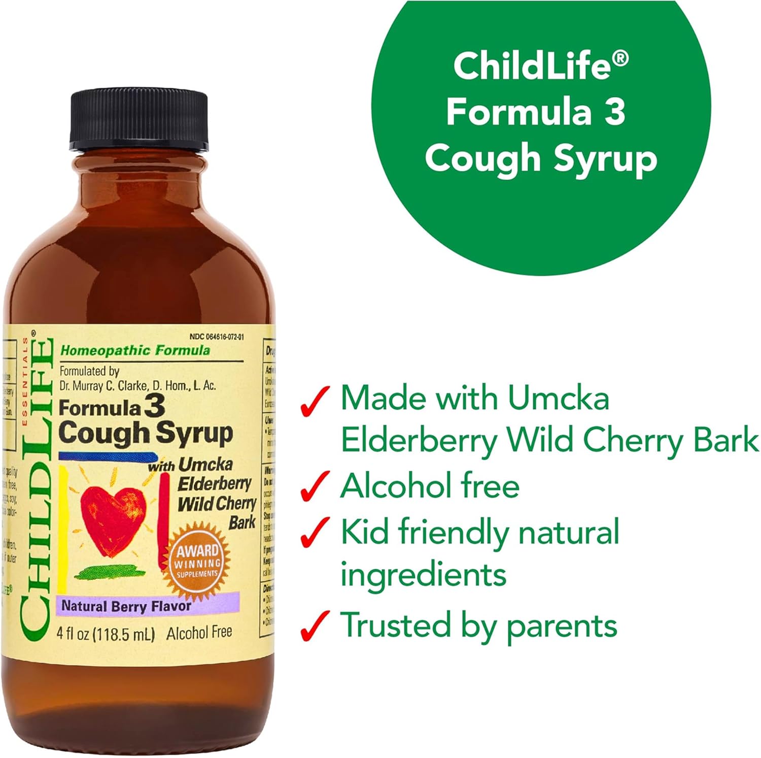 ChildLife Essentials Formula 3 kids liquid supplement berry flavour 118.5ml