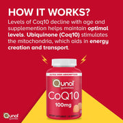 Qunol CoQ10 Gummies 100mg Creamy Orange 60 Count