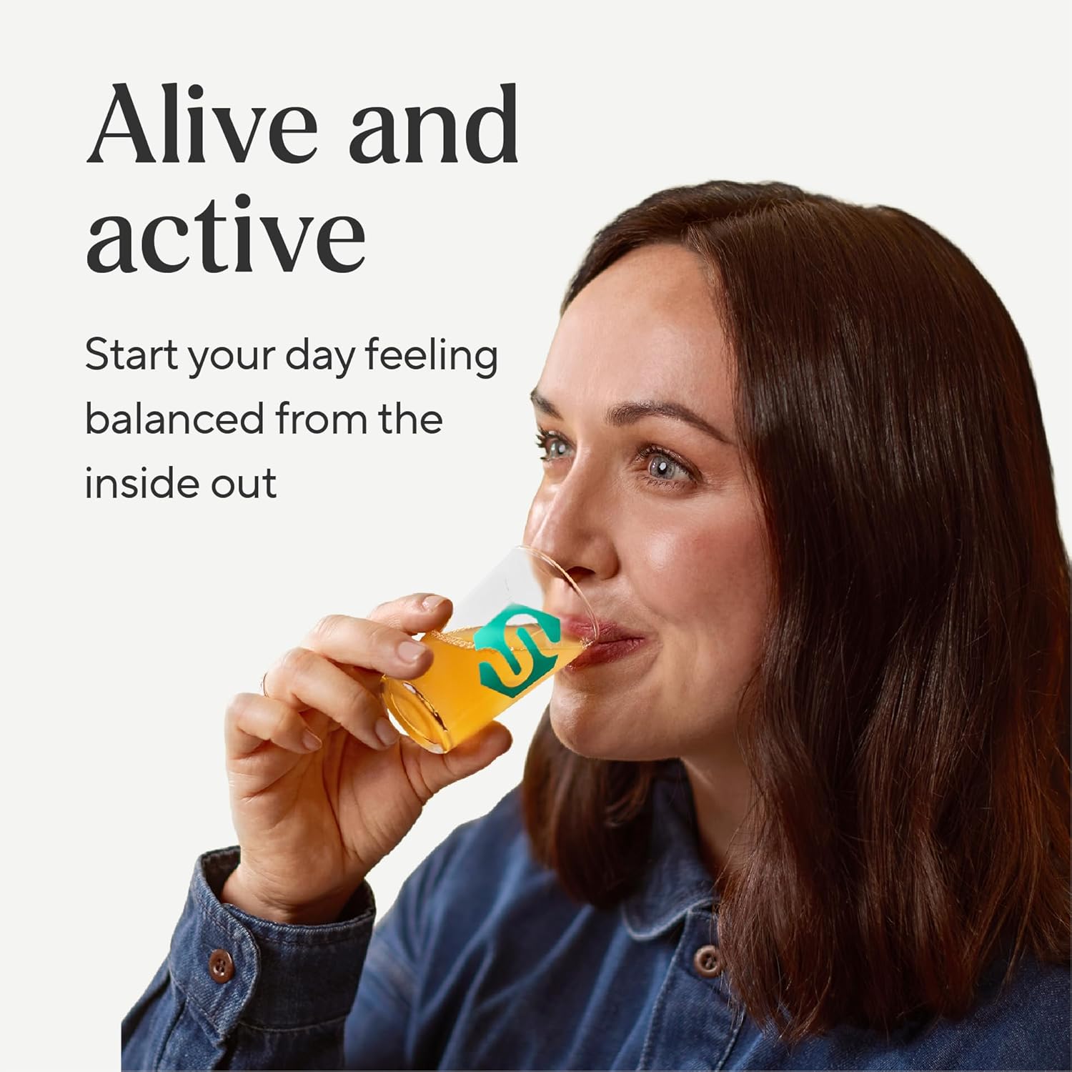 Symprove Liquid Probiotic Pineapple 4 x 500ml probiotic drink lifestyle woman drinking