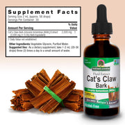 Nature's Answer Cat's Claw Bark Alcohol-Free Extract 60ml supplement facts and directions