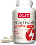 Jarrow Formulas Methyl Folate 1000mcg 100 Veggie Capsules