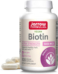 Jarrow Formulas Biotin 5000 mcg pflanzliche Kapseln - 100 Stück