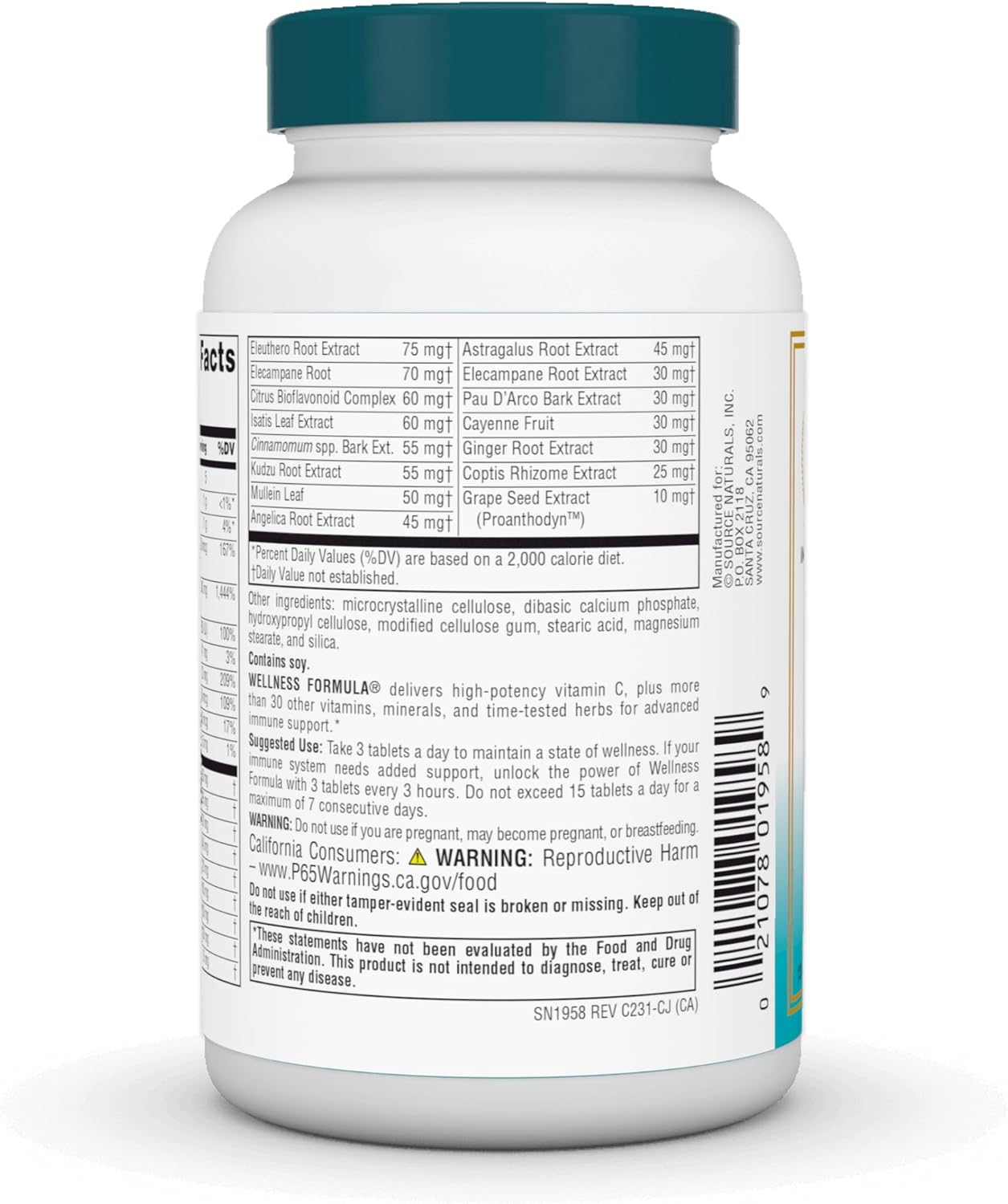 Source Naturals Wellness Formula 90 Tablets
