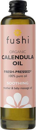 Fushi Organic Calendula Oil 100 ml | Fresh-Pressed & 100% Pure Soothing Oil for Mother & Baby Massage
