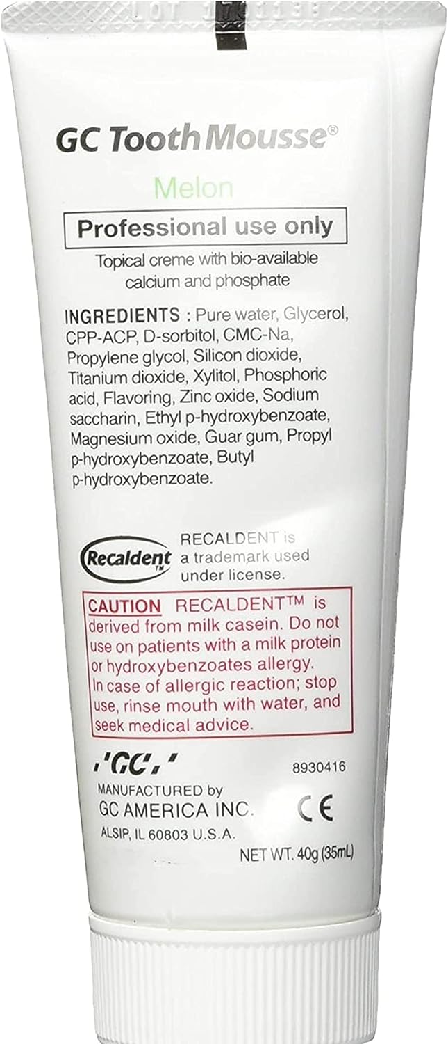 GC Tooth Mousse Melon - 40g | Remineralising Dental Crème for Sensitive Teeth