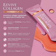 Revive Collagen Enhanced Plus Drink 10,000mg Tropical - 14 x 22g