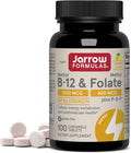Jarrow Formulas Methyl B-12 1000mcg & Folate 400mcg 100 Tablets