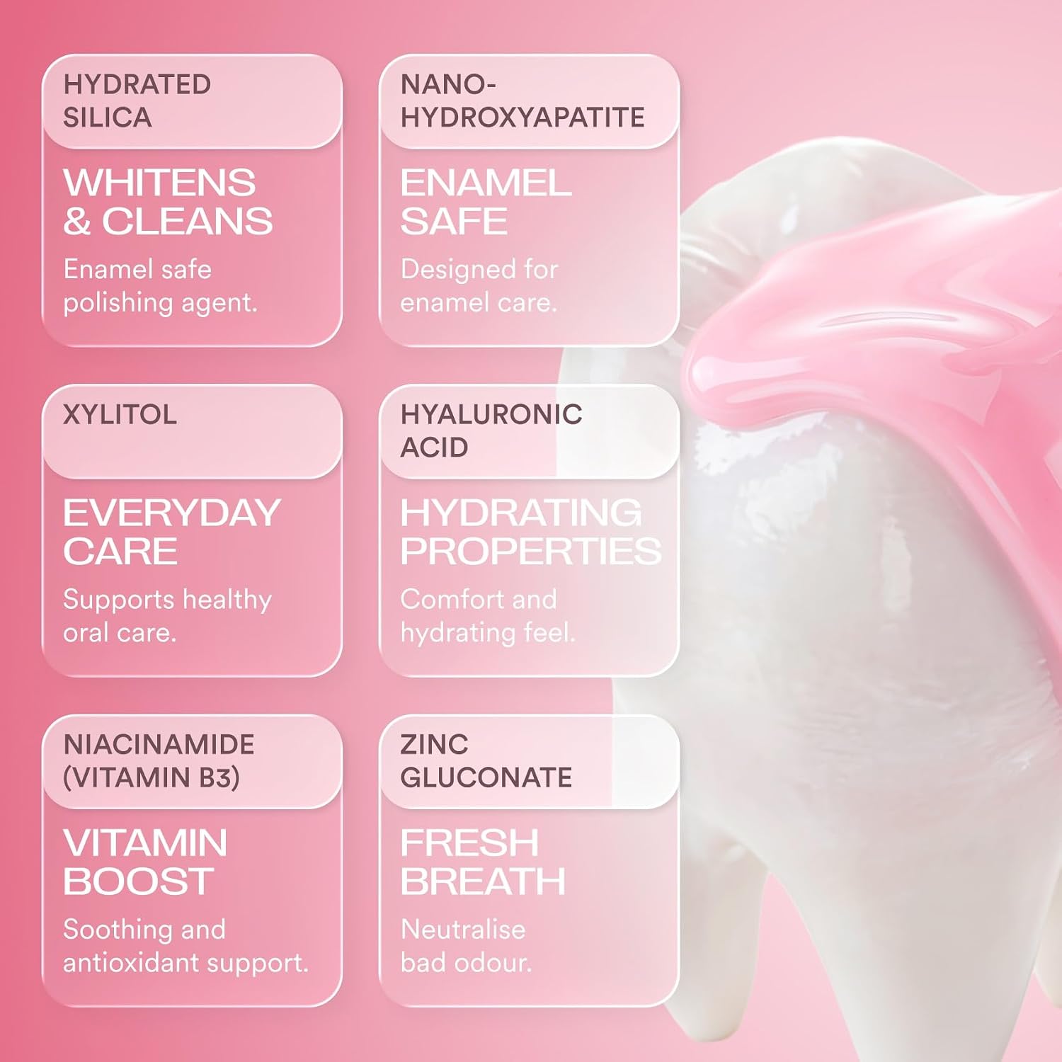 Hismile Tooth Armour NH-10 Nano-Hydroxyapatite Toothpaste Serum, bottle and carton packaging, flavour not specified, 20ml, ingredients information