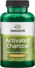 Swanson Aktivkohle 260mg Kapseln – 120 Kapseln
