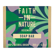 Faith In Nature Natural Rosemary Vegan Bar Soap 6 × 100g cardboard packaging
