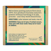 Faith In Nature Natural Coconut Vegan Bar Soap 6 × 100g cardboard packaging ingredients