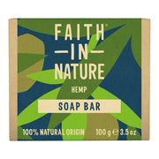 Faith In Nature Natural Hemp Vegan Bar Soap 6 × 100g cardboard packaging