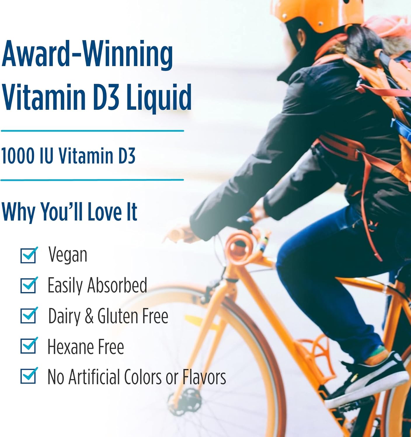 Nordic Naturals Plant-Based Liquid Vitamin D3 1000 IU, Apple - 30ml