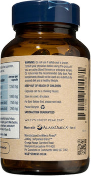 Barcode image: Wiley’s Finest Peak EPA fish oil capsules bottle barcode 60 count