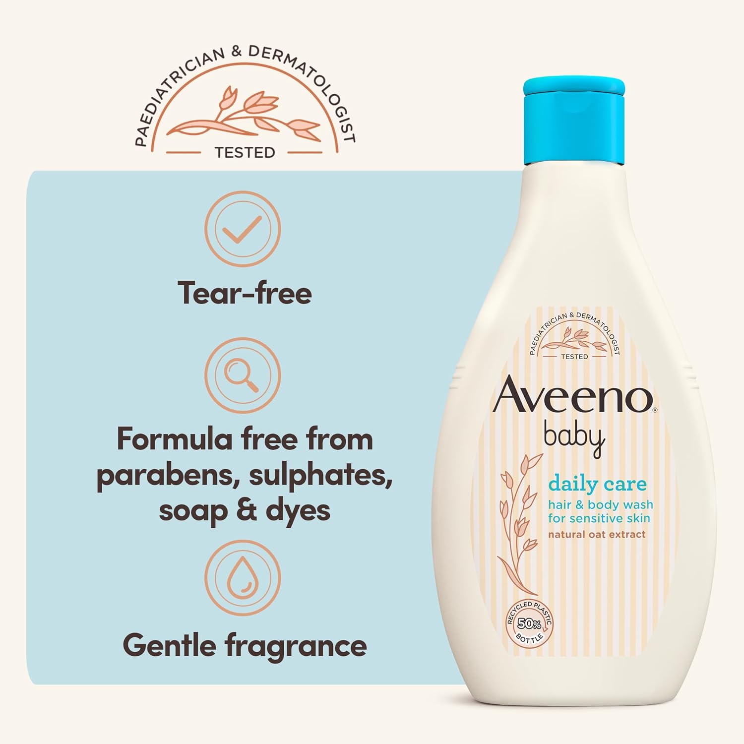 Aveeno Baby Daily Care 2-in-1 Hair & Body Wash with Oat - Tear-Free - 400ml