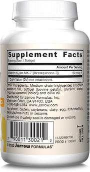 Barcode Image: Jarrow Formulas Vitamin K2 MK-7 90mcg softgels barcode 90 count