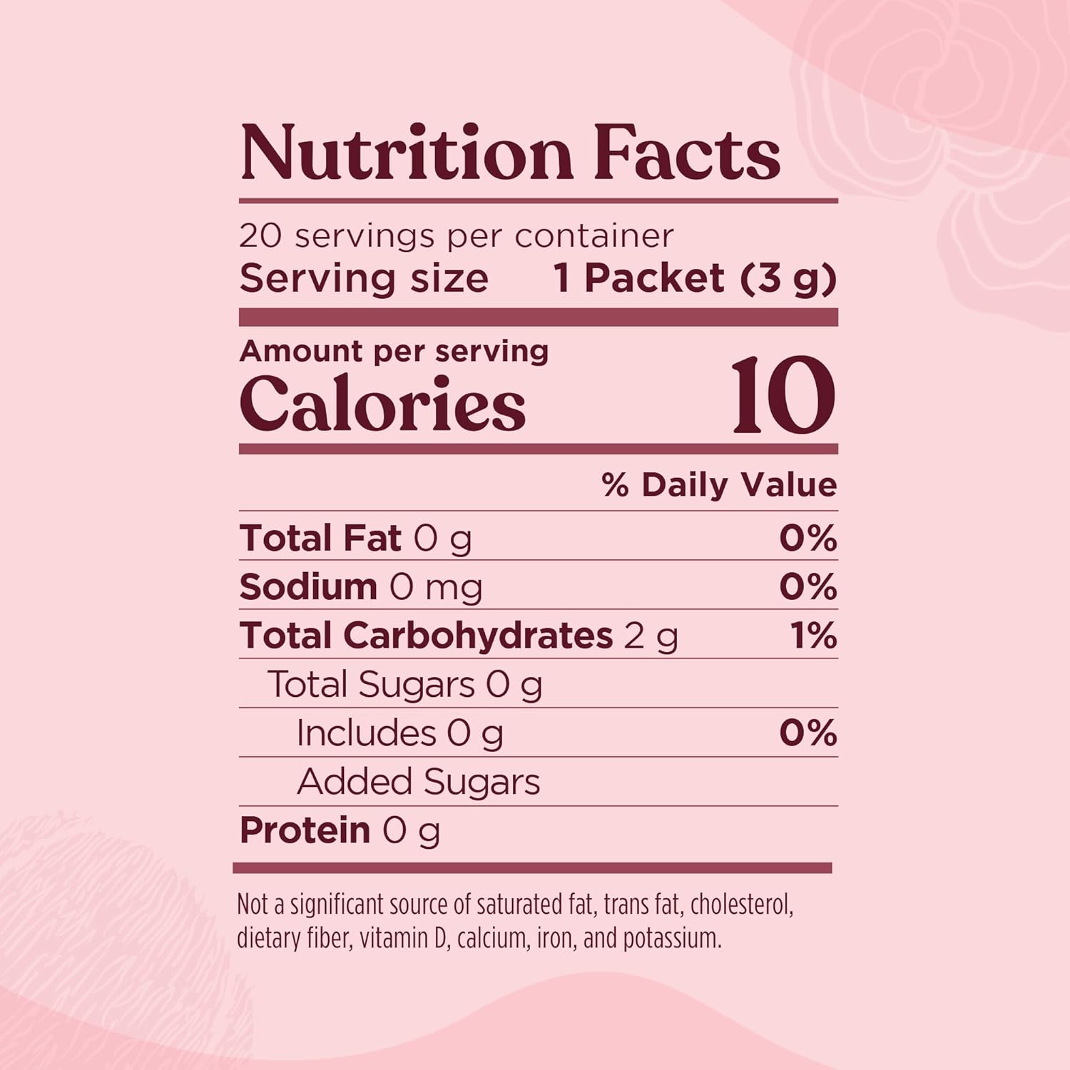 Nutrition facts, ingredients and preparation for Four Sigmatic Elixir.