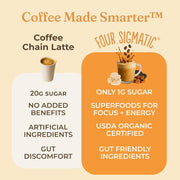 Four Sigmatic Organic Coffee Latte Mix, Dairy-Free - 10 Packets