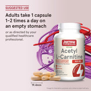 How to Use Image: Jarrow Formulas Acetyl L-Carnitine 500mg veggie capsules usage instructions