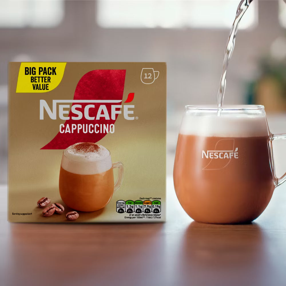 Nescafé Cappuccino Instant Coffee Mix 12 x 15.5g Sachets