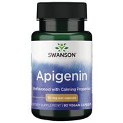Swanson Apigenin 50mg 90 Vegan Capsules dietary supplement bottle front label