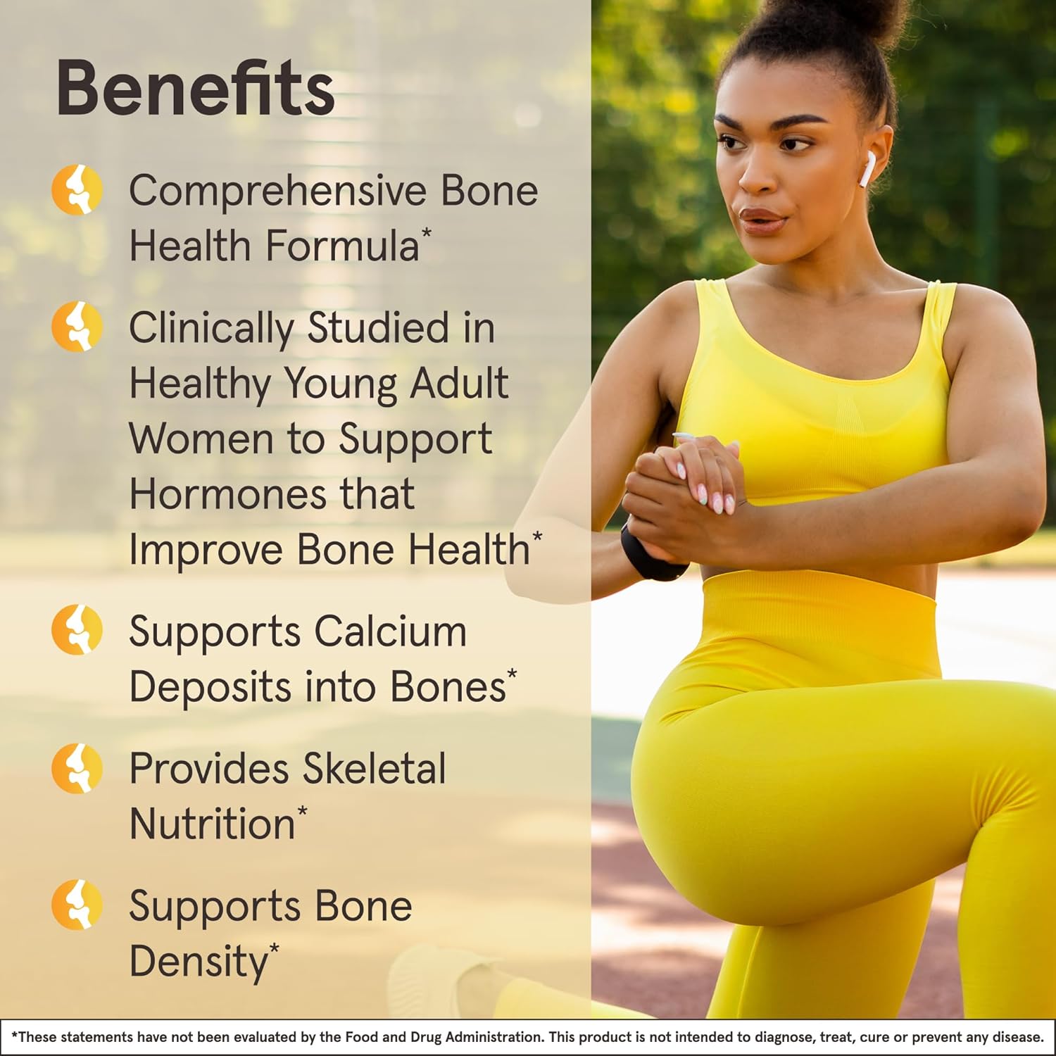 Lifestyle Image: Jarrow Formulas BoneUp calcium 1000mg D3 K2 capsules daily supplement use