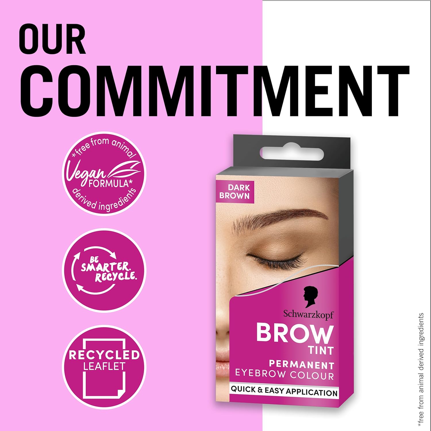 Schwarzkopf Brow Tint Dark Brown used for defined natural-looking eyebrows