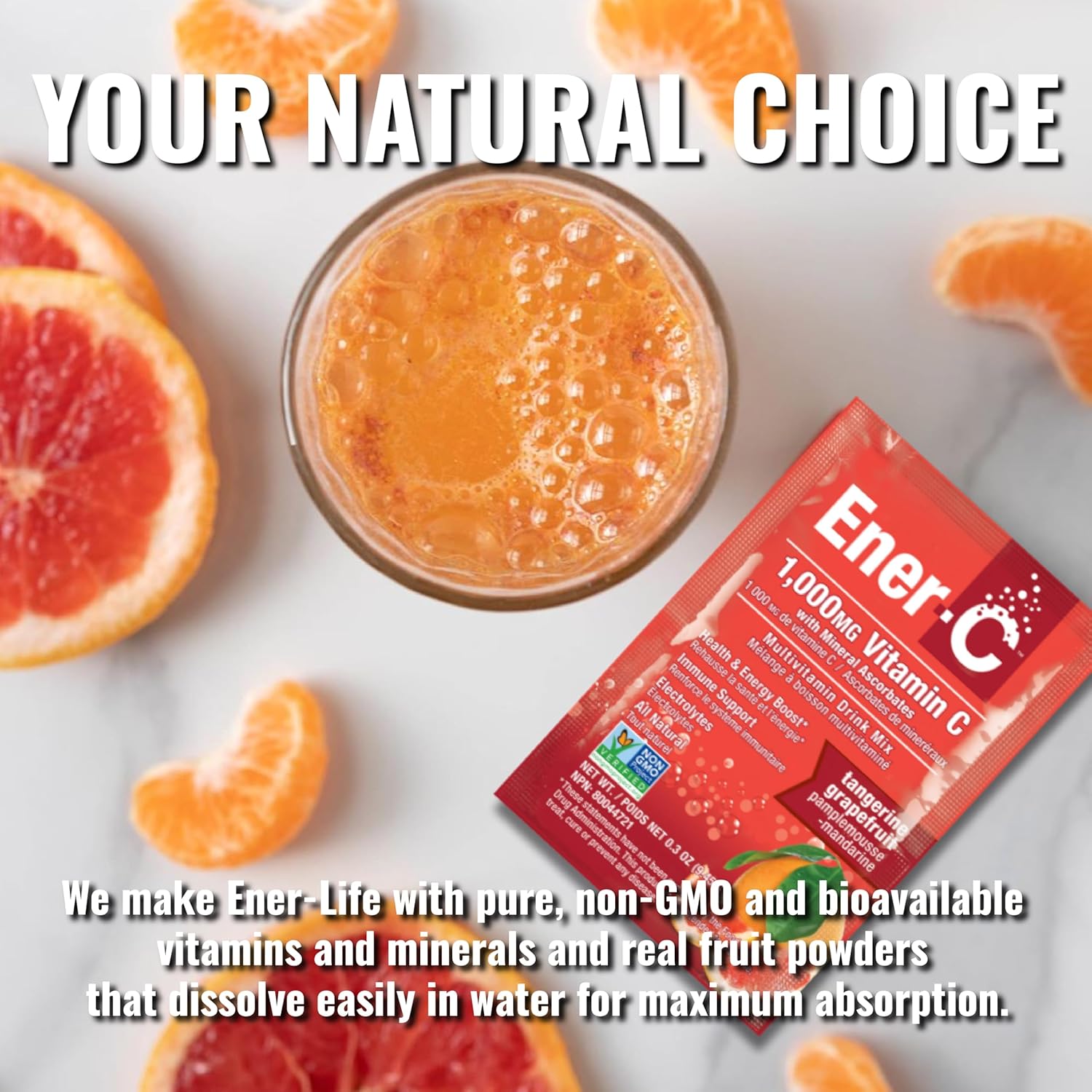 Ener-C Tangerine & Grapefruit Vitamin Powder Mix - 30 Sachets