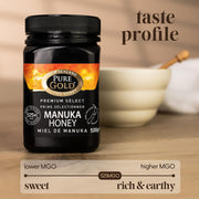 Pure Gold Premium Select Manuka Honey 525+ MGO - 500g taste profile