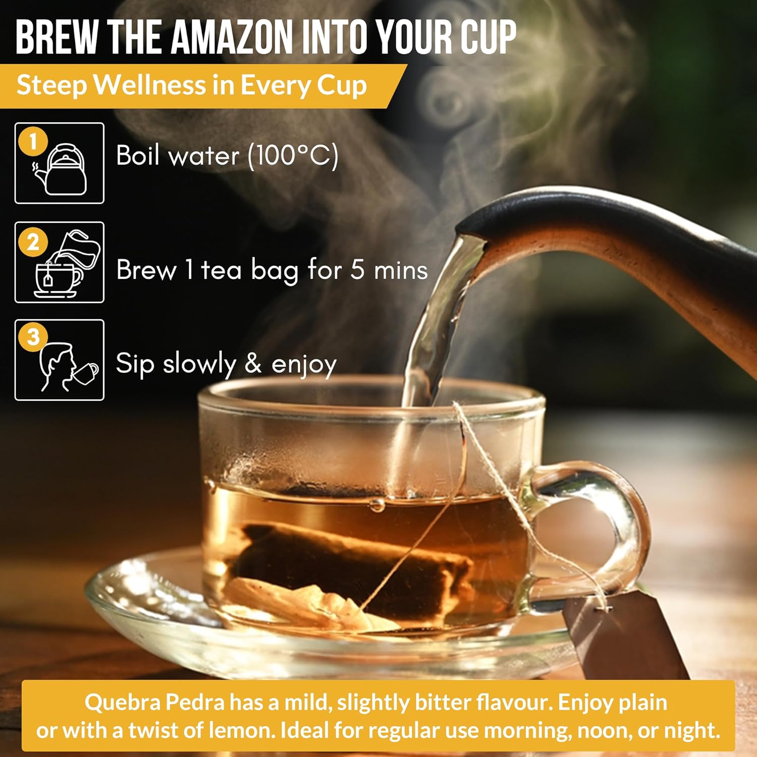 Rio Amazon Quebra Pedra Tea Infusion brewing instructions herbal tea 90 teabags