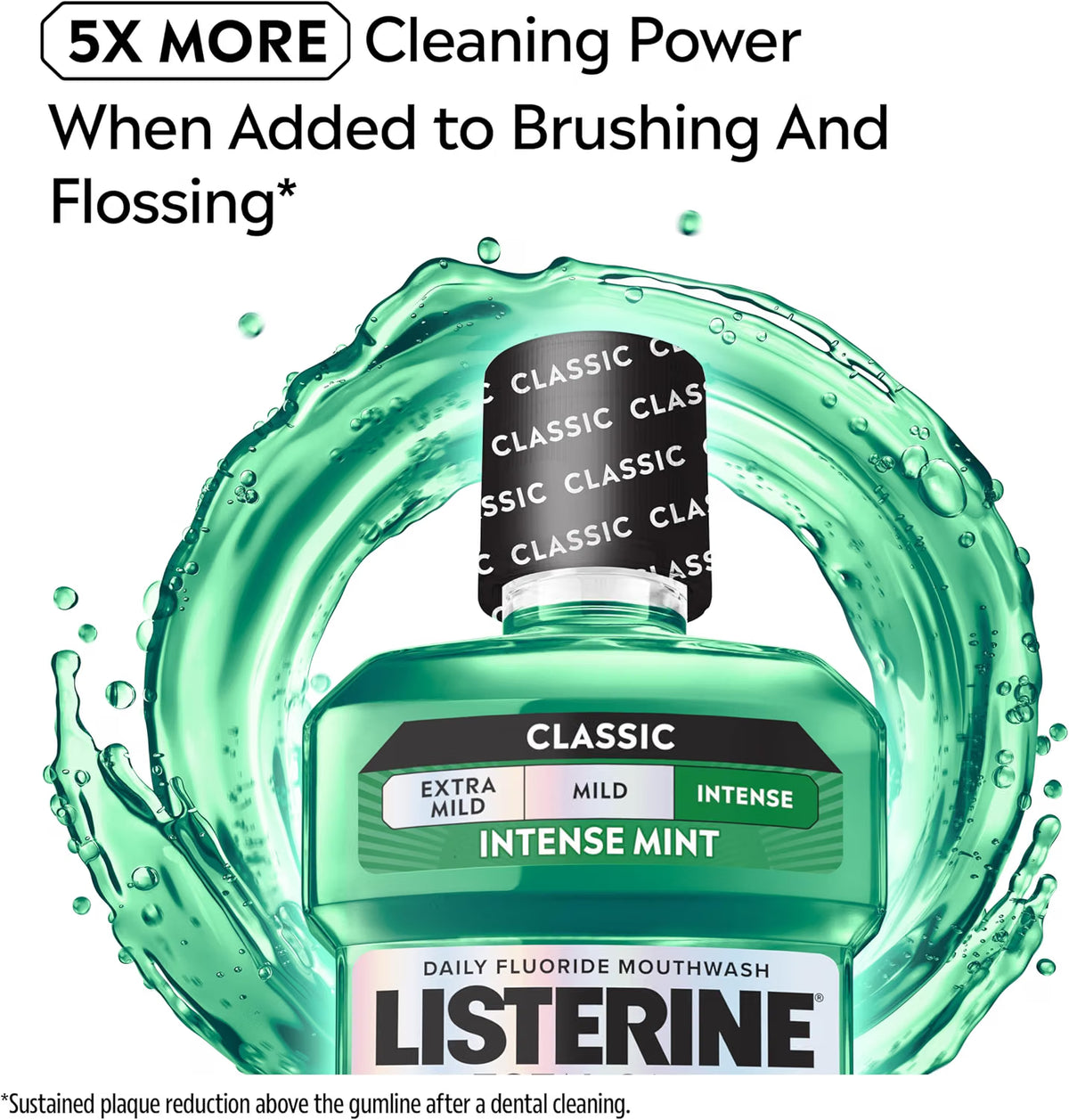 Listerine Total Care Teeth & Gum Intense Mint Mouthwash oral rinse bottle 500ml oral care use