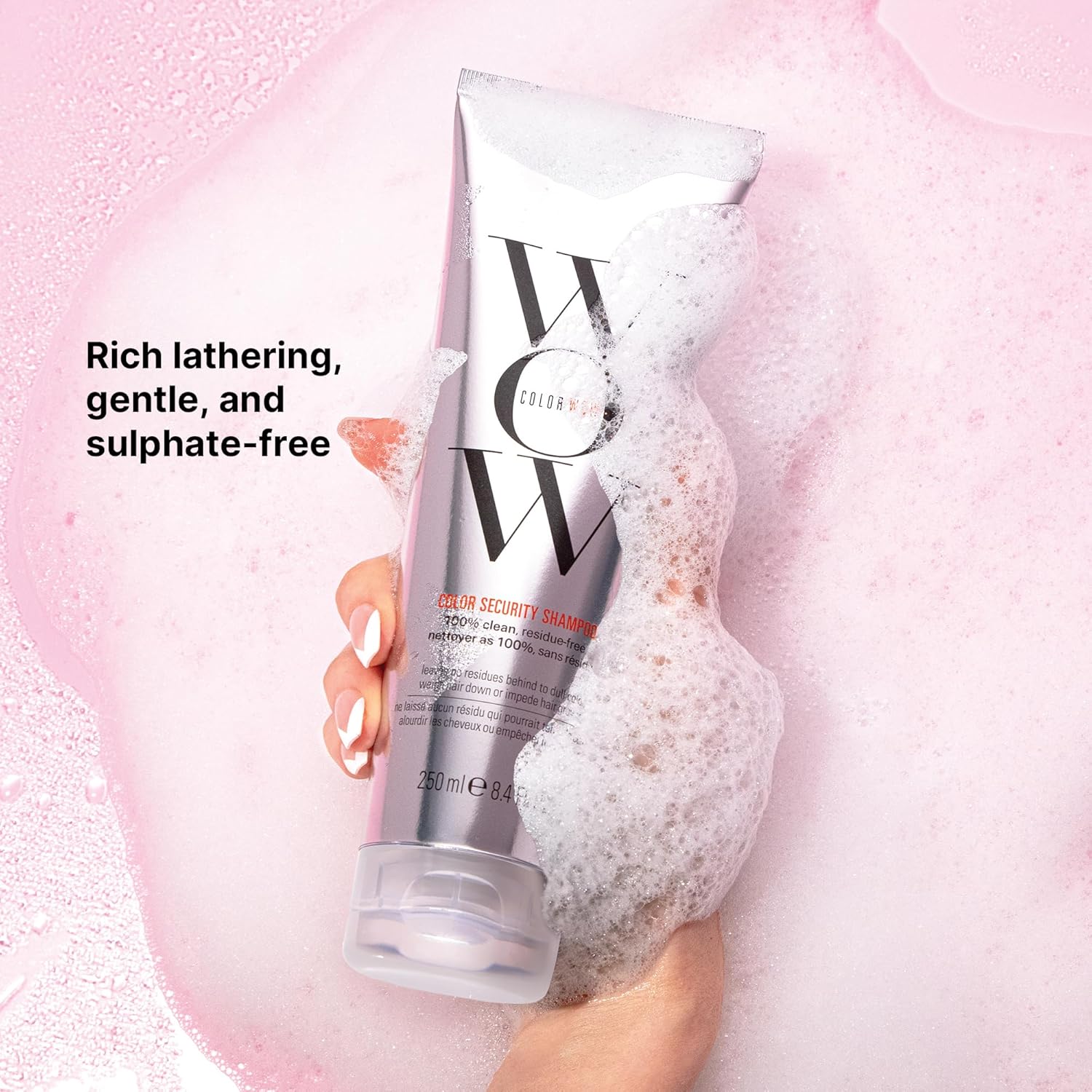 Color Wow Color Security Shampoo 250ml tube, sulfate-free formula.
