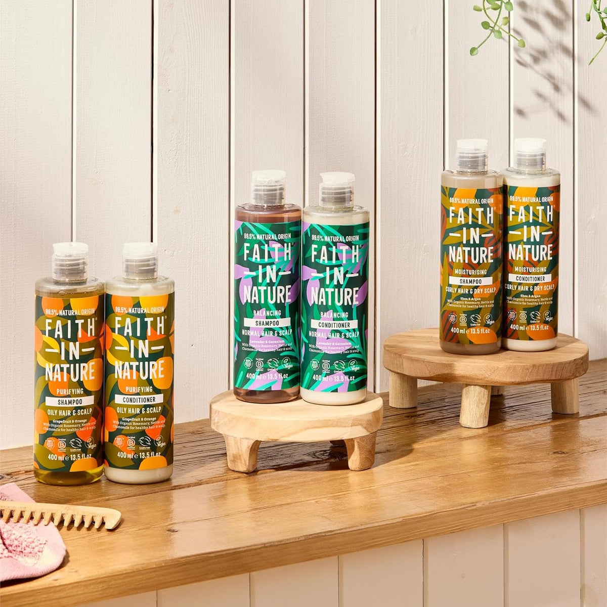 Faith In Nature Grapefruit & Orange Purifying Conditioner, bottle packaging, grapefruit and orange, 400ml, hair care