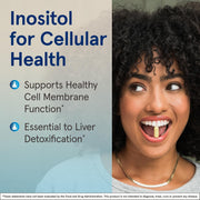 Lifestyle Image: Jarrow Formulas Inositol 750mg veggie capsules daily use lifestyle 100 count