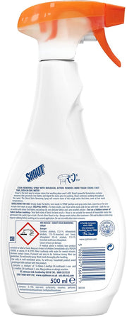 Shout Triple-Acting Stain Removing Spray 500ml bottle barcode