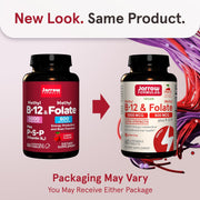 Jarrow Formulas Methyl B12 & Methyl Folate - 60 Chewable Tablets new look