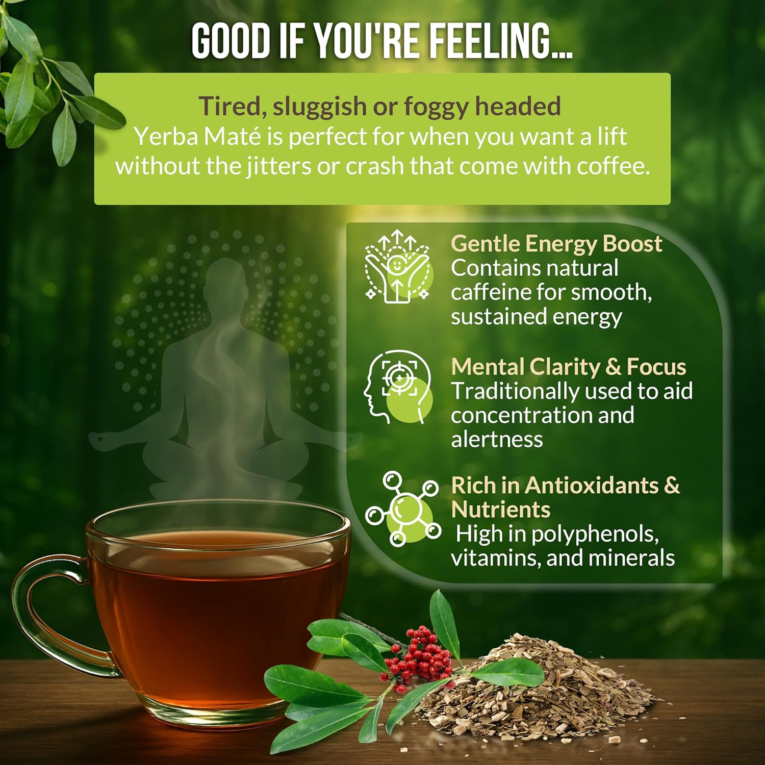 Rio Amazon Yerba Maté Tea Infusion ingredient information herbal tea 90 teabags