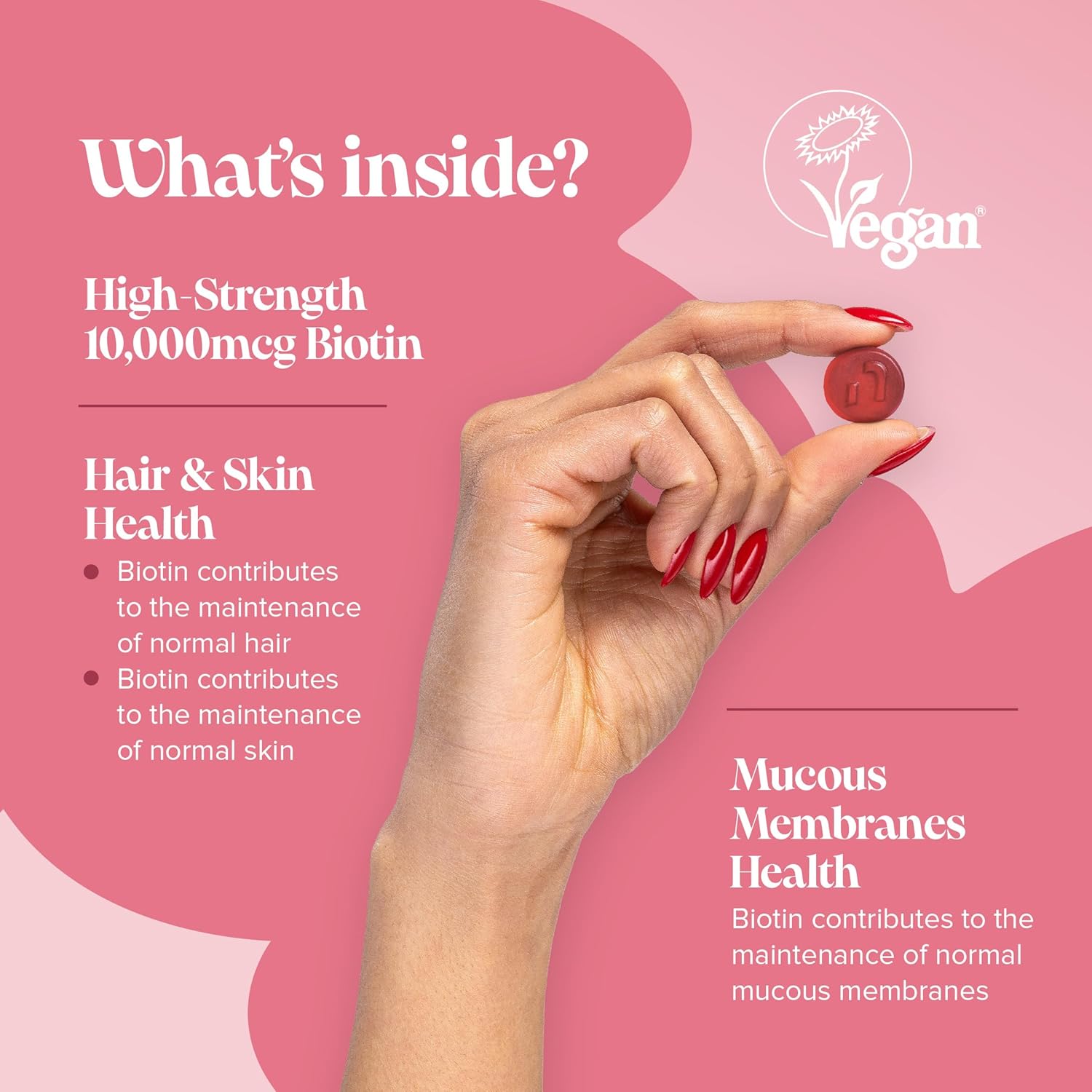 Novomins Biotin Gummies 10000mcg Peach 60 Count biotin 10000mcg supplement benefits
