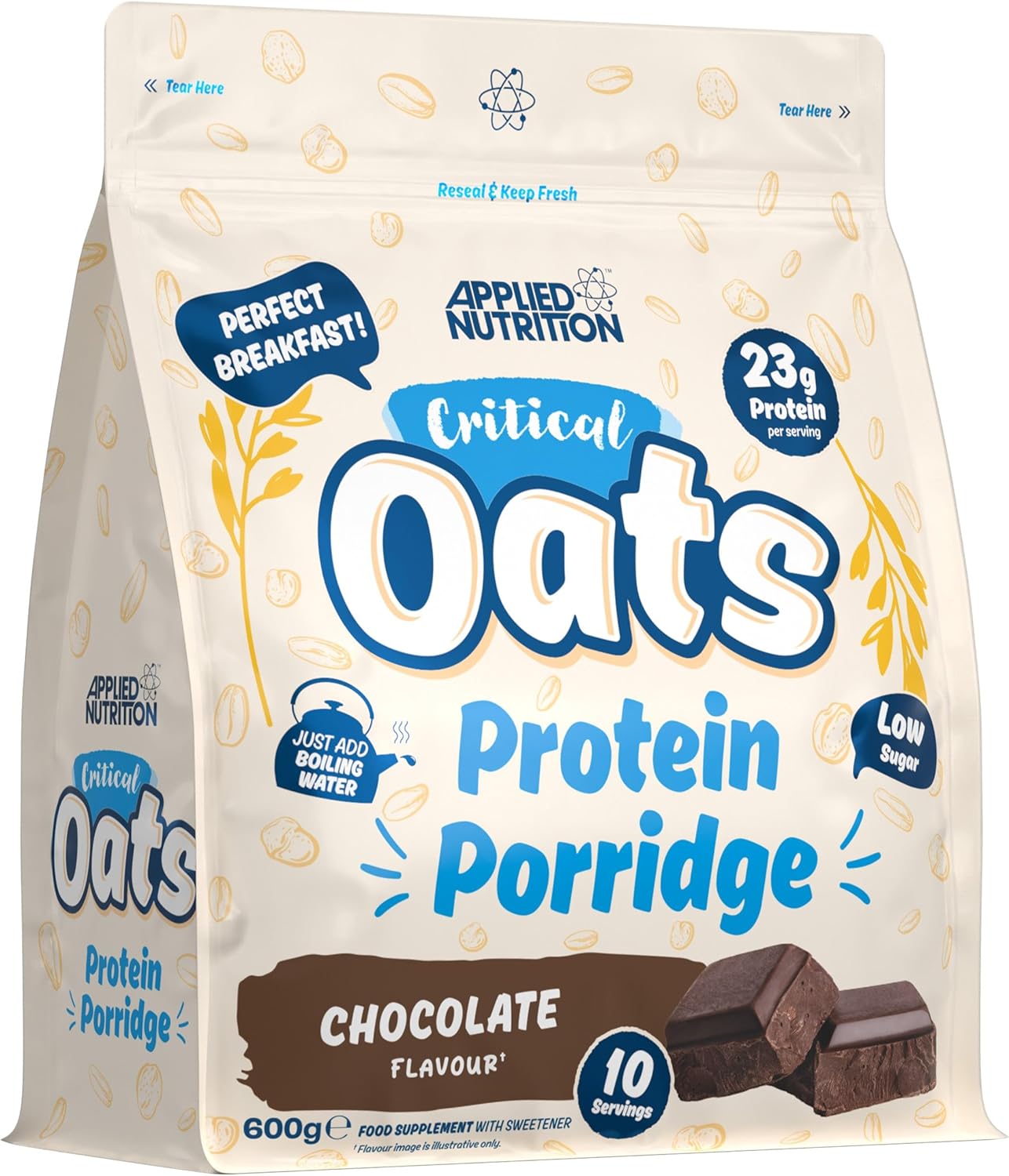 Applied Nutrition Critical Oats Protein Porridge Chocolate tub 600g