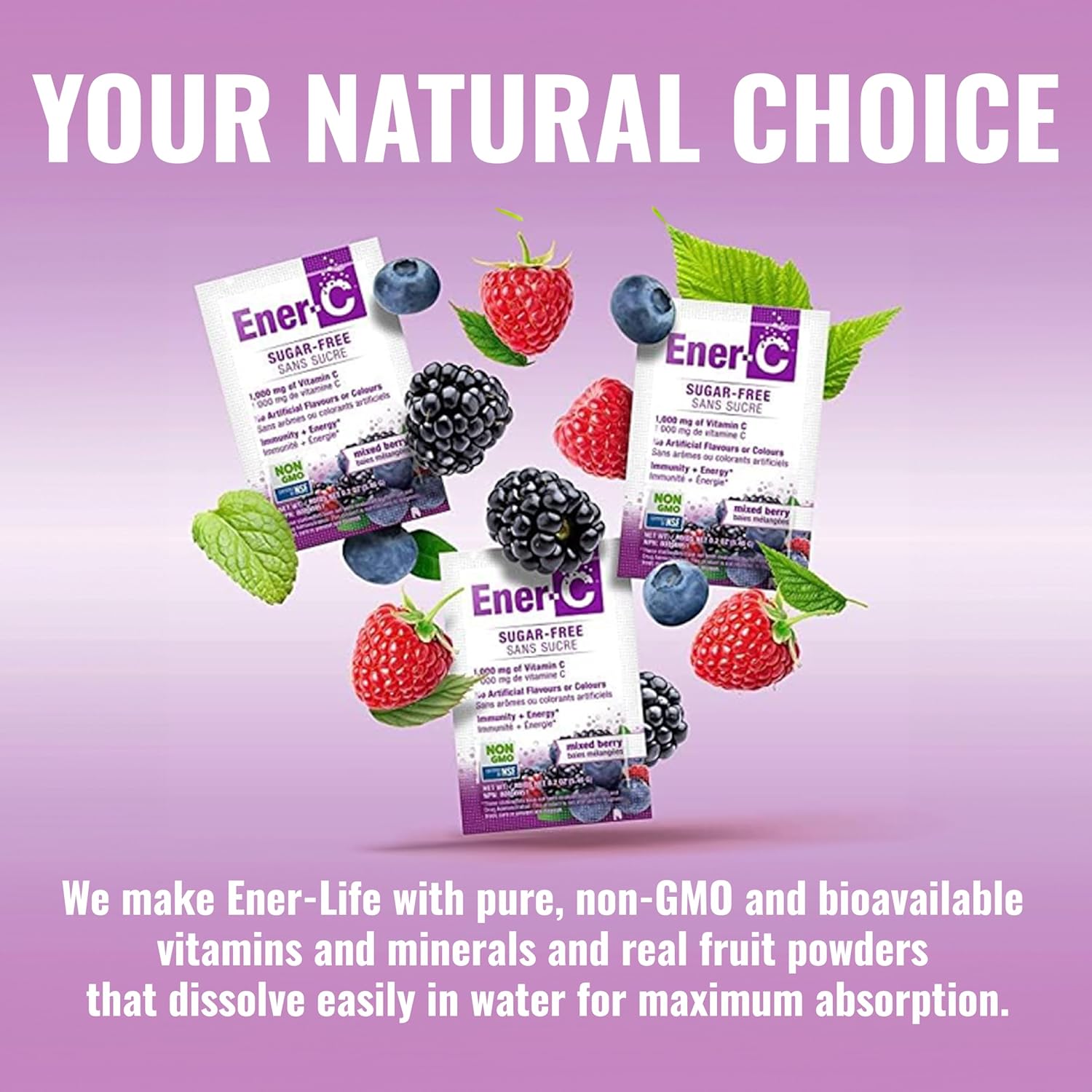 Ener-C Sugar Free Mixed Berry Vitamin Drink Mix - 30 Sachets