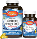 Carlson Maximum Omega 2000 mg Omega-3 Fish Oil Lemon Softgels