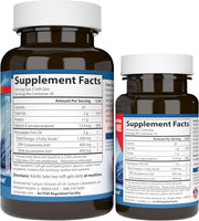 Supplement facts & ingredients image: Carlson Super Omega 3 EPA DHA supplement facts softgels 130 count