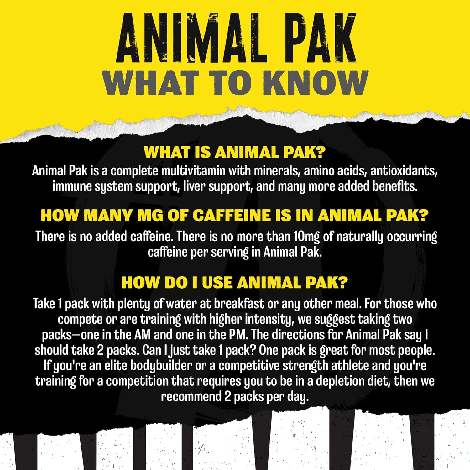 Animal Pak All-in-One Vitamin Supplement - 44 Packs