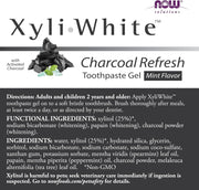 Ingredients and directions for NOW Xyliwhite Toothpaste.