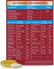 Seven Seas Omega-3 & Multivitamins for Men - 30-Day Duo Pack